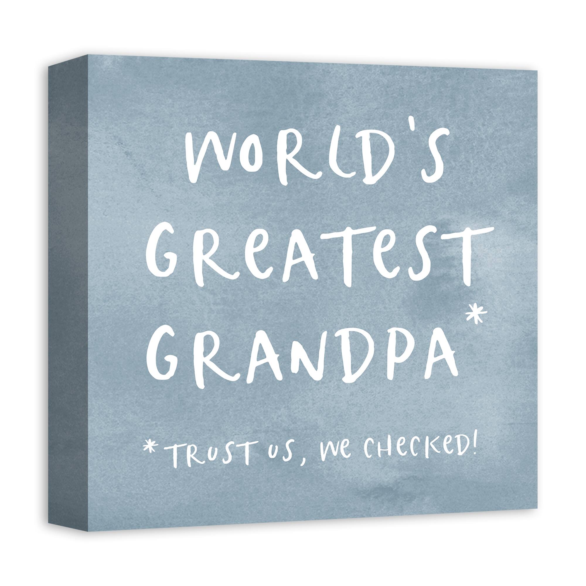World's Greatest Grandpa Canvas Wall Art